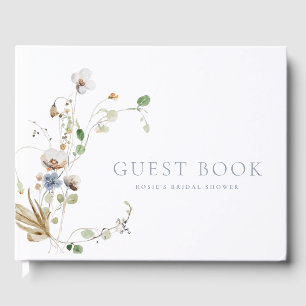 Dainty Wildflower Dusty Blue Gastenboek