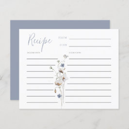 Dainty Wildflower Dusty Blue Recipe Kaart