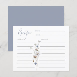 Dainty Wildflower Dusty Blue Recipe Kaart