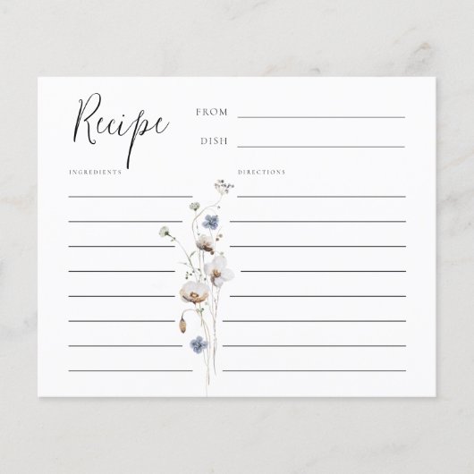 Dainty Wildflower Recipe Kaart (Voorkant)