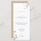 Dainty Wildflower Soft Tan Menu (Voorkant / Achterkant)