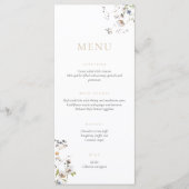 Dainty Wildflower Soft Tan Menu (Voorkant)