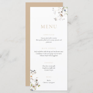 Dainty Wildflower Soft Tan Menu