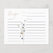 Dainty Wildflower Soft Tan Recipe Kaart (Voorkant)