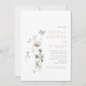 Dainty Wildflower Soft Tan Vrijgezellenfeest Kaart (Voorkant)
