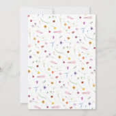 Dainty Wildflower Vrijgezellenfeest Kaart (Achterkant)