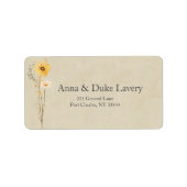 Dainty Wildflower Wedding Etiket (Voorkant)
