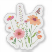 Dainty Wildflowers Botanical Floral  Sticker (Voorkant)