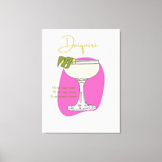 Daiquiri Cocktail Art Print (Voorkant)