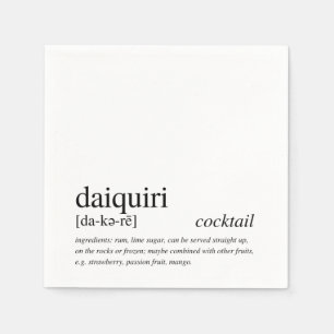 Daiquiri Cocktail Modern Quote Black Typografie Servet