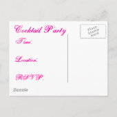 Daiquiri Cocktail Party Invitation Uitnodiging Briefkaart (Achterkant)