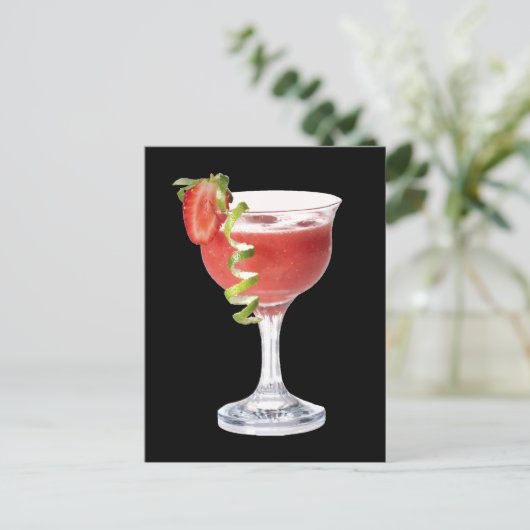 Daiquiri Strawberry Briefkaart (Staand voorkant)
