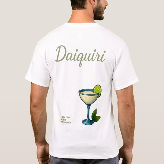 Daiquiri T-Shirt – Classic Rum Cocktail (Achterkant)
