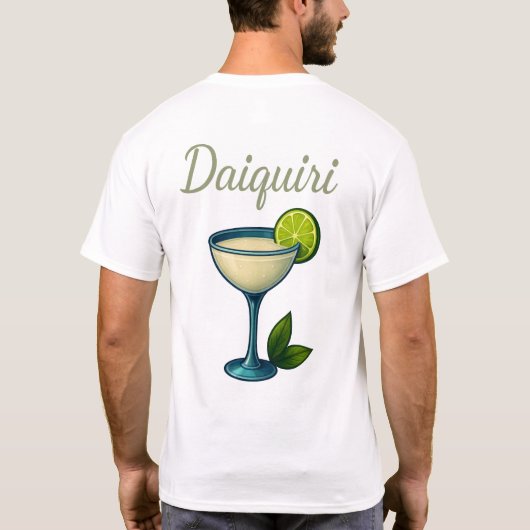 Daiquiri T-Shirt – Classic Rum Cocktail (Achterkant)