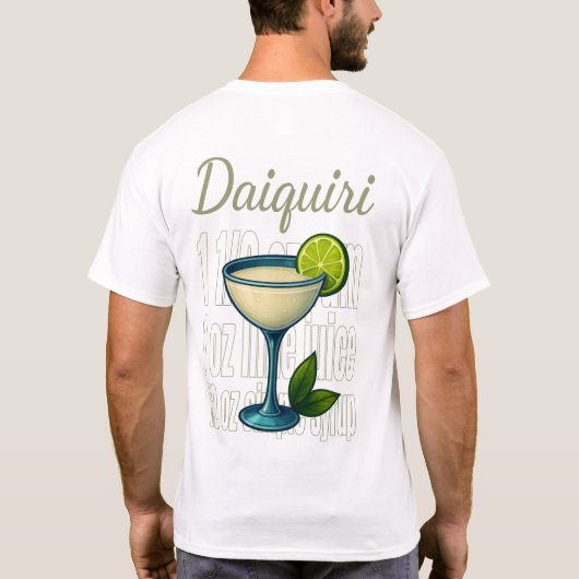 Daiquiri T-Shirt – Classic Rum Cocktail (Achterkant)