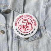 Dairy Allergy Badge Ronde Button 4,0 Cm (In situ)