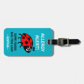 Dairy Allergy Ladybug Medical Alert Bagagelabel (Voorkant horizontaal)
