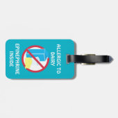 Dairy Allergy Ladybug Medical Alert Bagagelabel (Achterkant horizontaal)