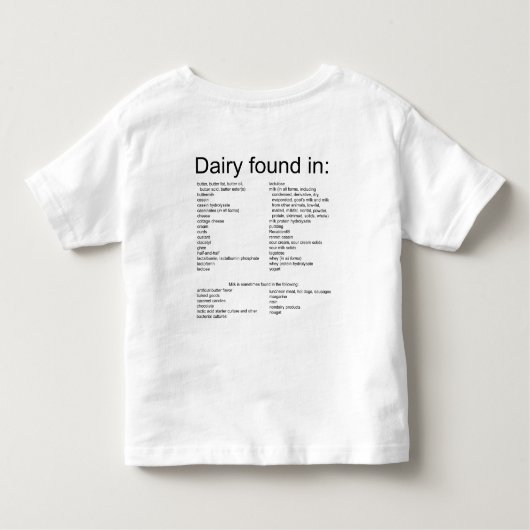 Dairy Allery Kinder Shirts (Achterkant)