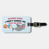 Dairy and Nut Allergy Alert Shark for Medical Kit Bagagelabel (Voorkant horizontaal)