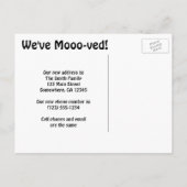  Dairy Boerderij Koeien, adreswijziging Aankondigingskaart (Achterkant)