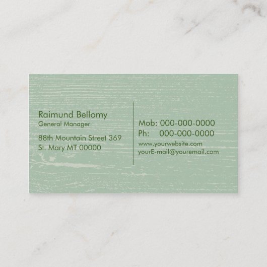 Dairy Boerderij Visitekaartje (Achterkant)