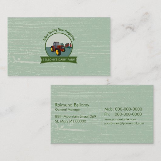 Dairy Boerderij Visitekaartje (Voorkant / Achterkant)