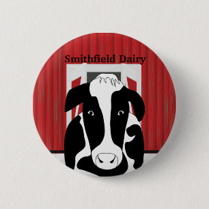 Dairy Cow Boerderij Barn Custom Button