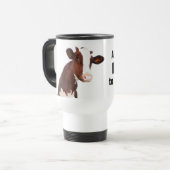 Dairy Cow - Painted Brown & White Holstein Reisbeker (Voorkant links)