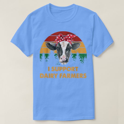 Dairy Farmer  I Support Dairy Farmers Gift  T-shirt (Design voorkant)