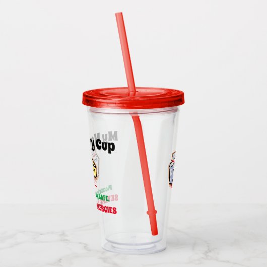 Dairy Food Allergie Cup Acryl Drinkbeker (Links)