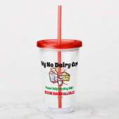 Dairy Food Allergie Cup Acryl Drinkbeker (Voorkant)