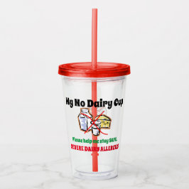  Dairy Food Allergie Cup Acryl Drinkbeker