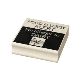 Dairy Food Allergy Alert Rubberstempel