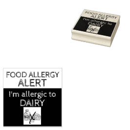 Dairy Food Allergy Alert Rubberstempel