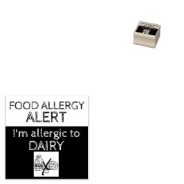 Dairy Food Allergy Alert Rubberstempel