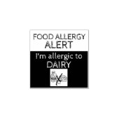 Dairy Food Allergy Alert Rubberstempel (Afrduk)