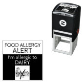 Dairy Food Allergy Alert Zelfinktende Stempel (In situ)
