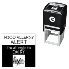 Dairy Food Allergy Alert Zelfinktende Stempel