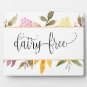 Dairy Free Floral tabletop with easel Plaque Fotoplaat (Voorkant)