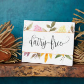 Dairy Free Floral tabletop with easel Plaque Fotoplaat (Zijkant)