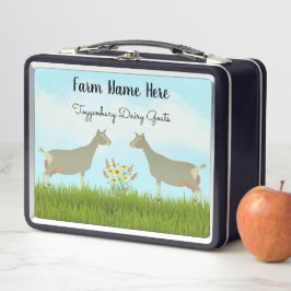 Dairy Goat Herd Metal Lunch Box