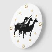 Dairy Goats Silhouette Wall Clock Grote Klok (Hoek)