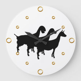Dairy Goats Silhouette Wall Clock Grote Klok