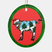 Dairy Kerstmis Keramisch Ornament (Links)