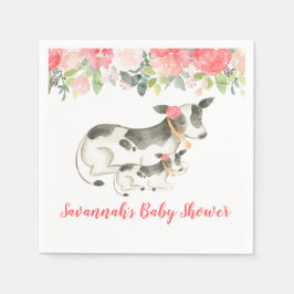Dairy Koe Boerderij Floral Peony Barnyard Napkins Servet