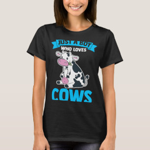 Dairy Koe Farmer Koe die enkel een jongen kweek di T-shirt