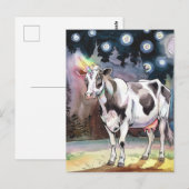 Dairy Koe Unicorn Briefkaart (Voorkant / Achterkant)