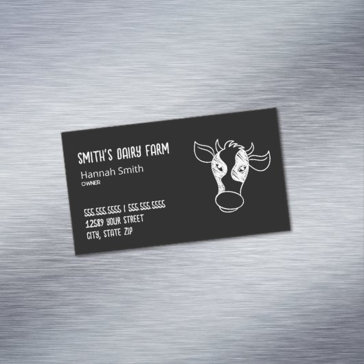 Dairy Milk Boerderij Visitekaartje Magnetisch Visitekaartje (Voorbeeld)