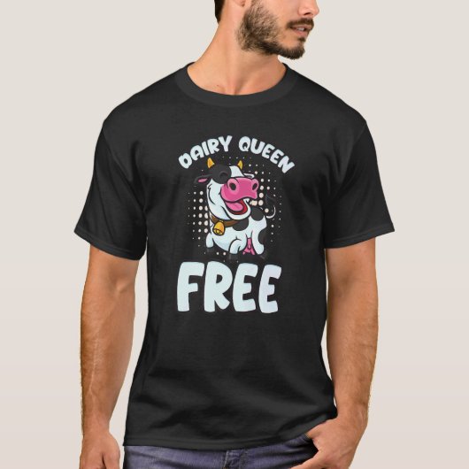 Dairy Queens Free Lactose intolerant Vegan T-shirt (Voorkant)